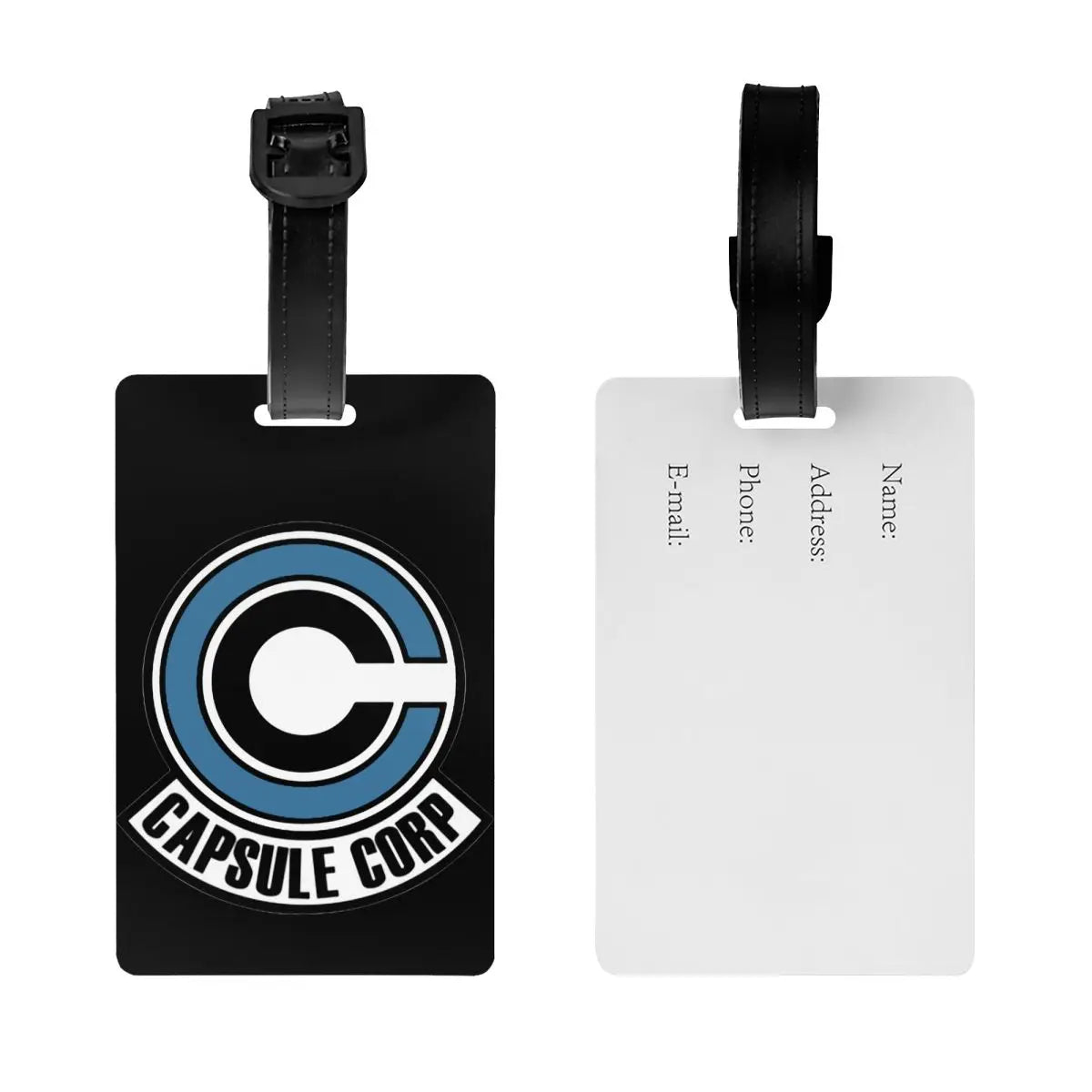 Custom Capsule Corp. Luggage Tag With Name Card Privacy Cover ID Label for Travel Bag Suitcase