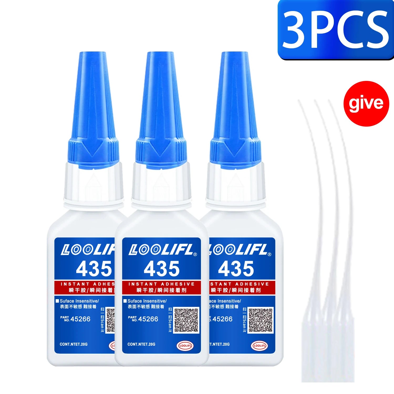 435 Extra Strong Super Glue Instant Quick-Drying Cyanoacrylate Adhesive for Leather Rubber Wood Metal Slime Bond Liquid Glue Too