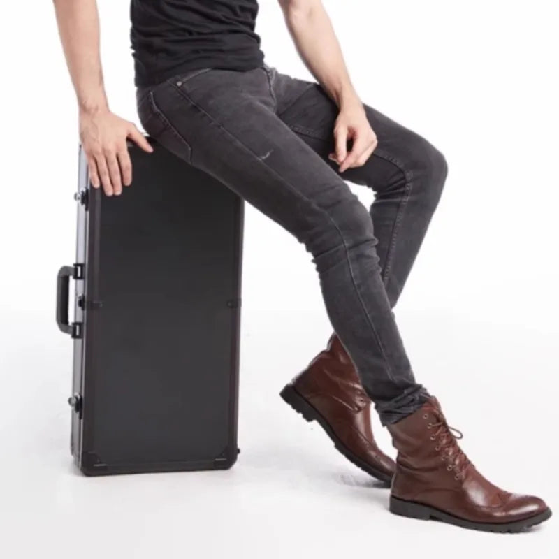 Portable Aluminum Frame Tool Case Instrument Equipment Safety Organizer Box Multifunctional Storage Box Shockproof Tool Case
