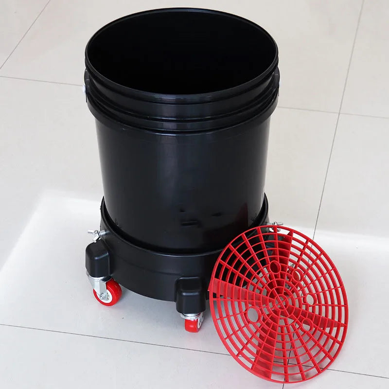 23.5CM Car Wash Bucket Gravel Filter Isolator - Black Red Blue Yellow Round Cleaning Tool for Car Beauty