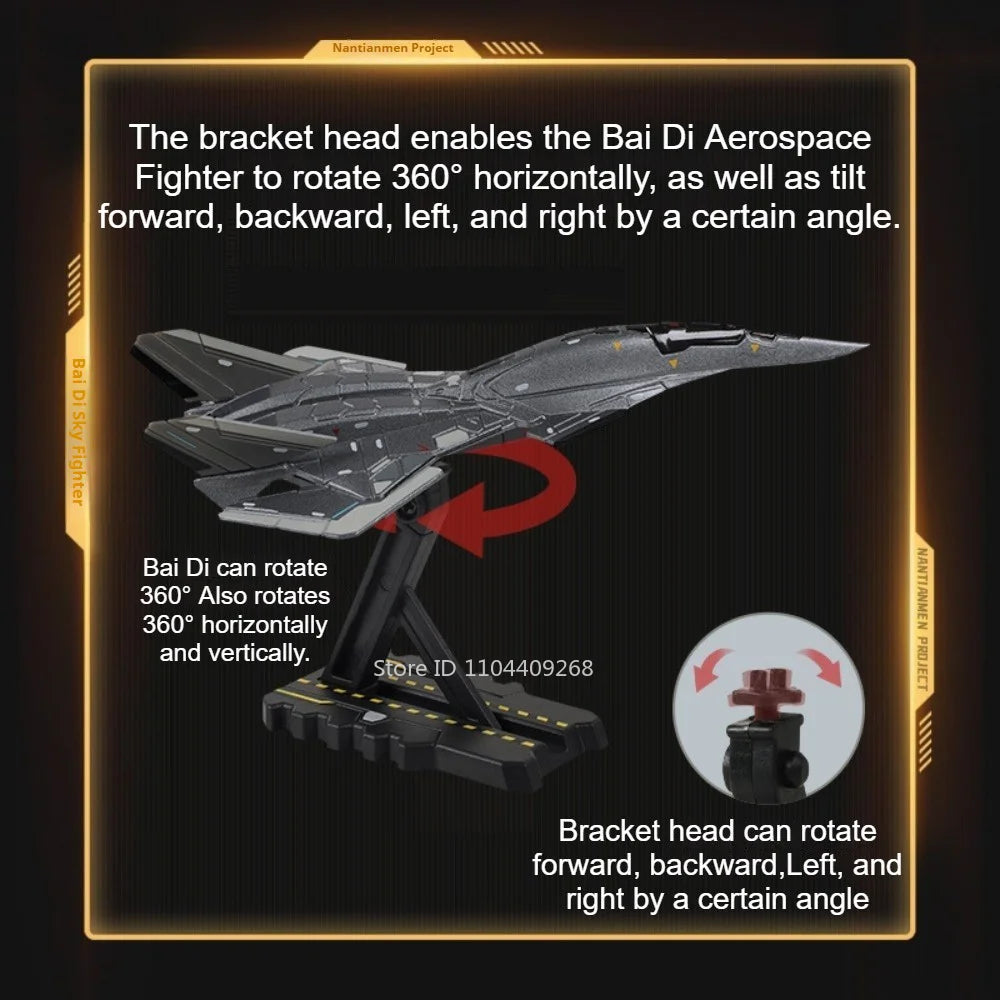 1:50 1:144 Scale Baidi Aerospace Fighter Toy Model Detachable Bracket Metal Body Aircraft Models Toys Living Room Ornaments