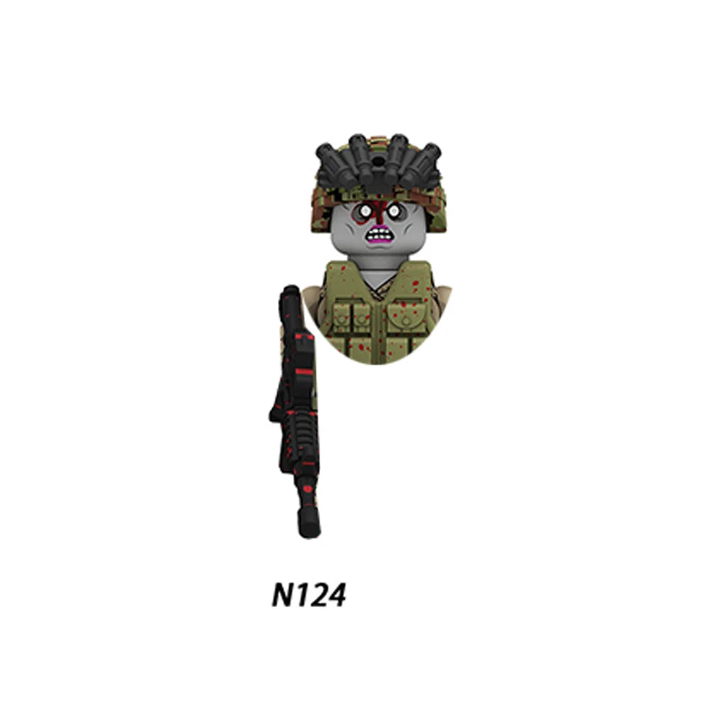 WM839 Horror Movie Zombie Building Blocks Bricks Dolls Mini Action Toy Figures Assemble Blocks Kids Gifts