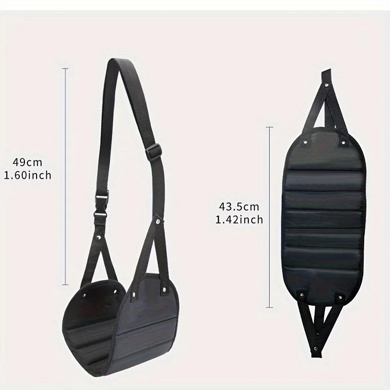 Adjustable Airplane Footrest Hammock, Portable Travel Leg Rest Pedal With Strap, Comfortable Foot Support For Flight Bus Offices