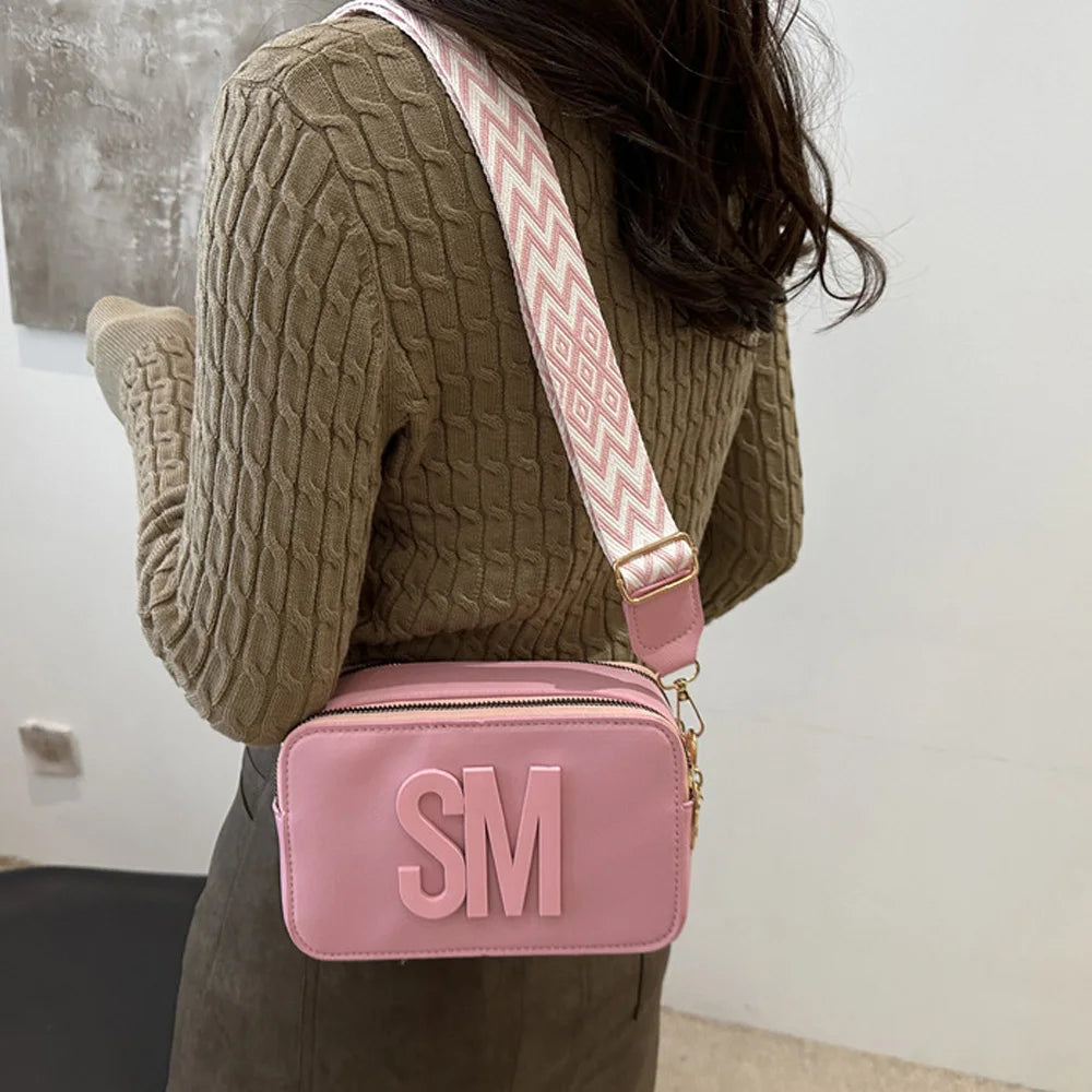 2026 Trendy Women's Bags: Casual, Versatile, Unique and Fashionable Bags, Small-Sized with Diverse Letters and Wide Shoulder Str