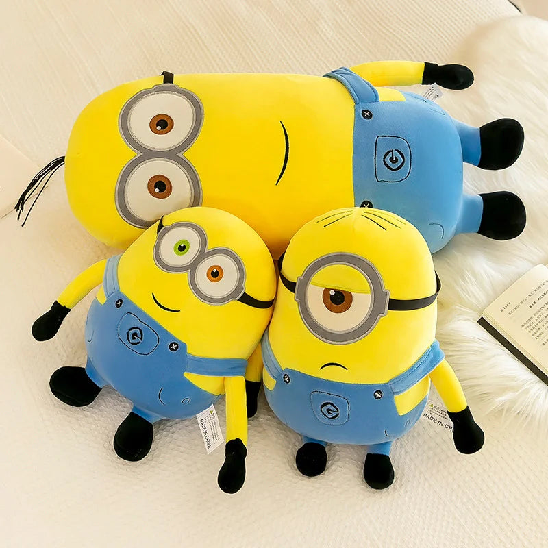 2026 Minions Movie Periphery Yellow Plush Bob Plush Stuart Stuffed Toys In Jeans Soft Dolls Pillow Decoration Birthday Gift