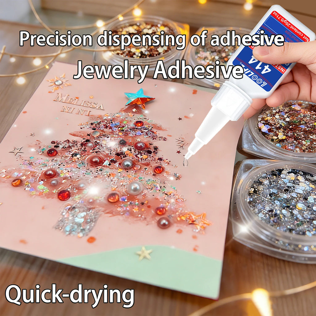 20ml 414 Super Glue Instant Strong Multi-Purpose Adhesive for Jewelry Repair DIY Craft Making Fast Drying
