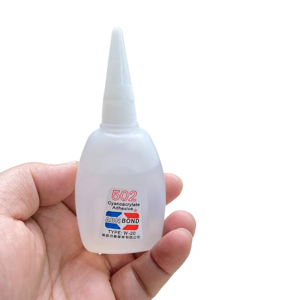 2pcs 50g 502 Super Glue Instant Dry Cyanoacrylate Strong Adhesive Office Supplies Quick Bond Leather Glass Metal Fast Glue