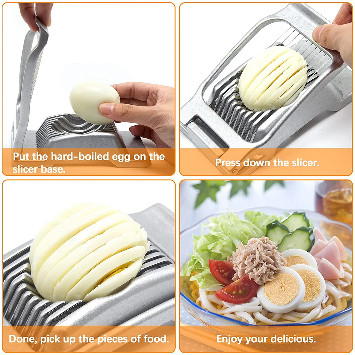 Egg Slicer Heavy Duty Metal Boiled Eggs Cutter Aluminum Alloy Manual Cutting Ham Mushroom Strawberry Soft Fruit Kitchen Gadgets