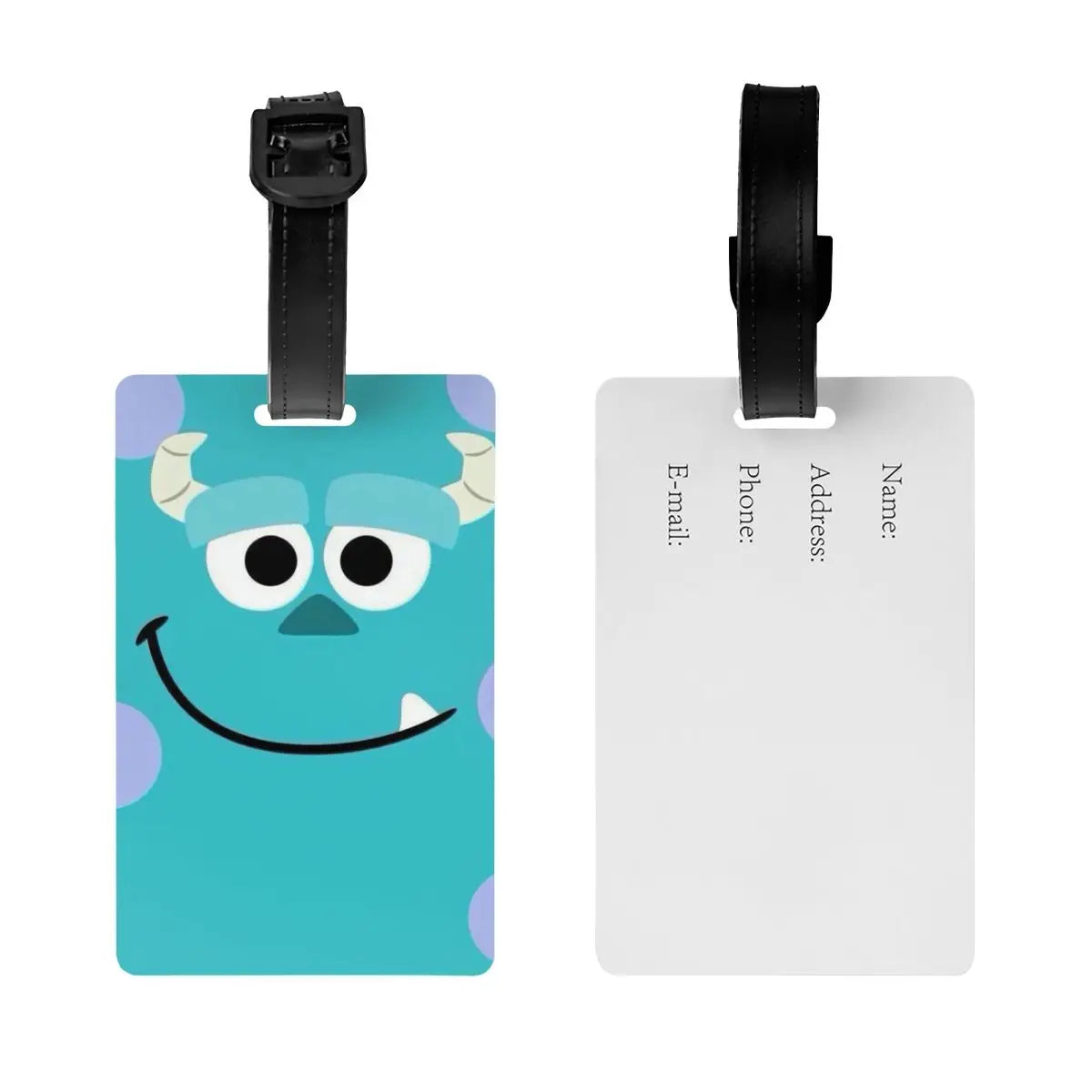 Custom M-Monsters Anime University Luggage Tag Travel Bag Suitcase Privacy Cover ID Label