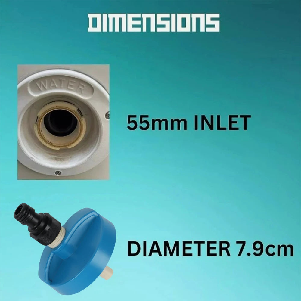 RV Water Tank Inlet Filler Quick Hose Connector Rheinland Water Filling Port Adapter Cap For Motorhome Caravan Camper Van