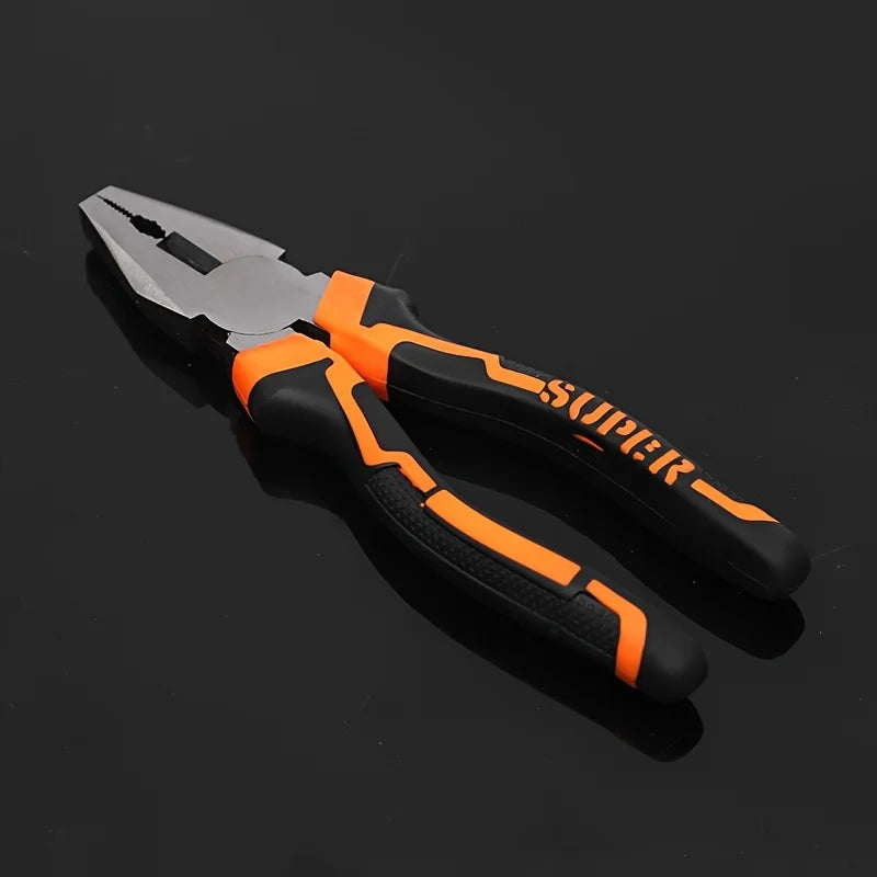 6-Inch Industrial Grade Steel Needle-Nose Pliers - Precision Wire Cutting & Gripping Tool for Electrical Work, Household Use