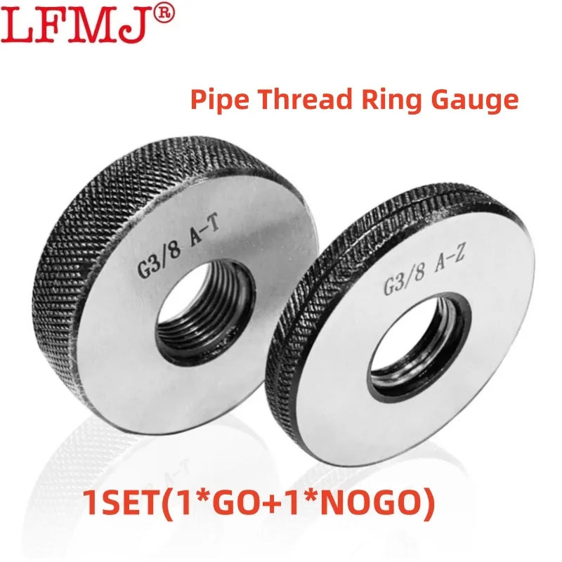 Straight Pipe 1PCS Thread Plug Gauge / 1SET(1*GO+1*NOGO) Thread Ring Gauge Measure Tool G1/8 G1/4 G3/8 5/8 7/8 1/2 3/4 1/16 G1''