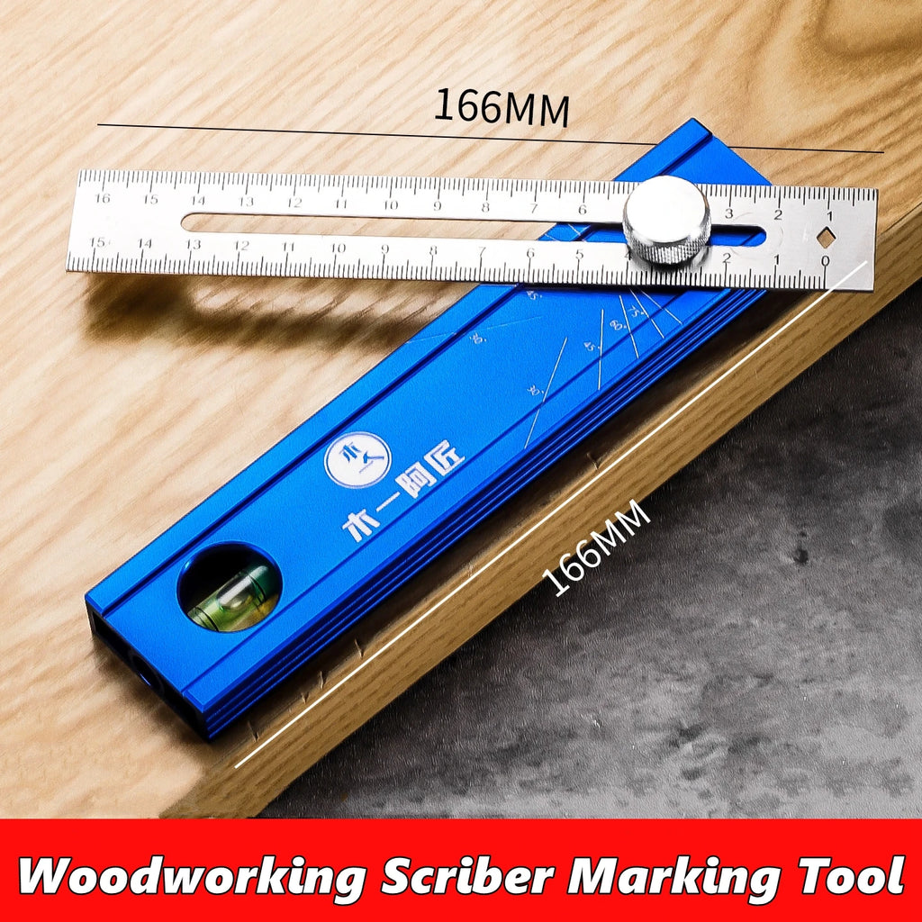 Scriber Marking Tools Multiple Angled Positioning Ruler Multi Angle Finder Gauge High Precise Bubble Level and Limit Marker