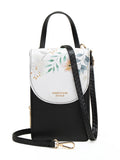 2024 Spring/summer new women's touch screen mobile phone bag Korean version PU leather clamshell printed shoulder bag Multi-func