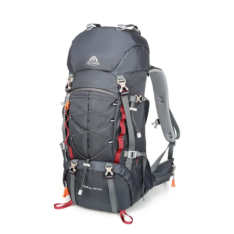 45+5L Suspension Outdoor Hiking Backpack Camping Breathable Backpack Multi-Functional Climbing Sports Backpack