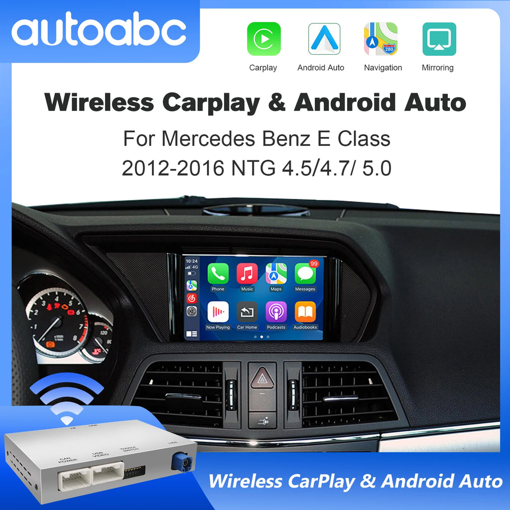2025 New Wireless CarPlay For Mercedes Benz W212 W213 C207 E-Class 2012-2016,with Android Auto Mirror Link AirPlay Car Play