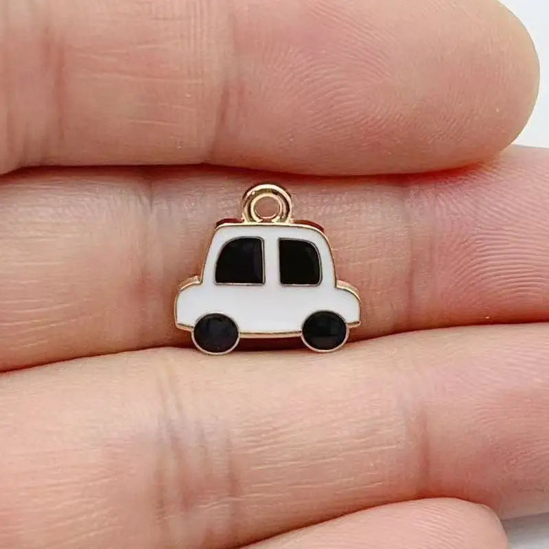 12pcs alloy drip oil car airplane pendant, DIY jewelry making earrings, keychain accessories