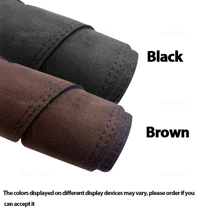 Car Dashmat Black/Brown Leather Dashboard Cover Suede Leather Dash Mat Pad Sunshade Accessories for Jaguar XF X250 2008-2015