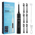 Electric Tooth Cleaner Waterproof Toothbrush Sonic Vibration Dental Scaler Plaque Calculus Tartar Remover With 5pcs Brush Heads