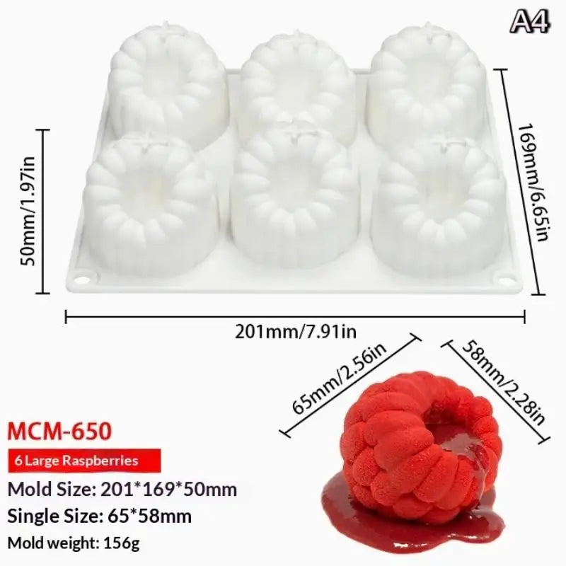 Strawberry Shaped Silicone Baking Mold Reusable Mousse Chocolate Dessert Cake Mold for DIY Pastry Making