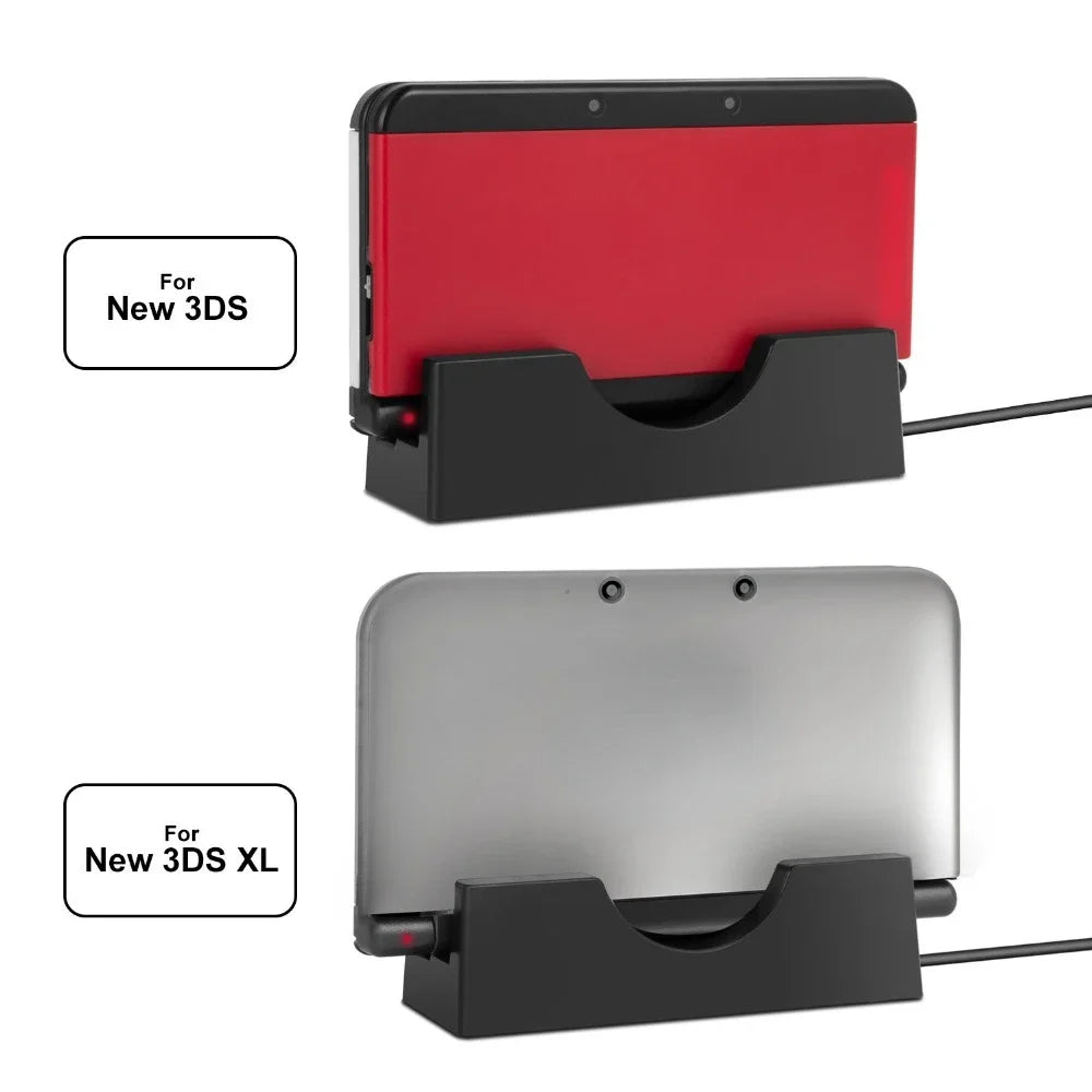 Charging Stand Charging Station Dock for Nintend New 3DS/New 3DS XL/3DS LL USB Cable Charger Dock Station Stand