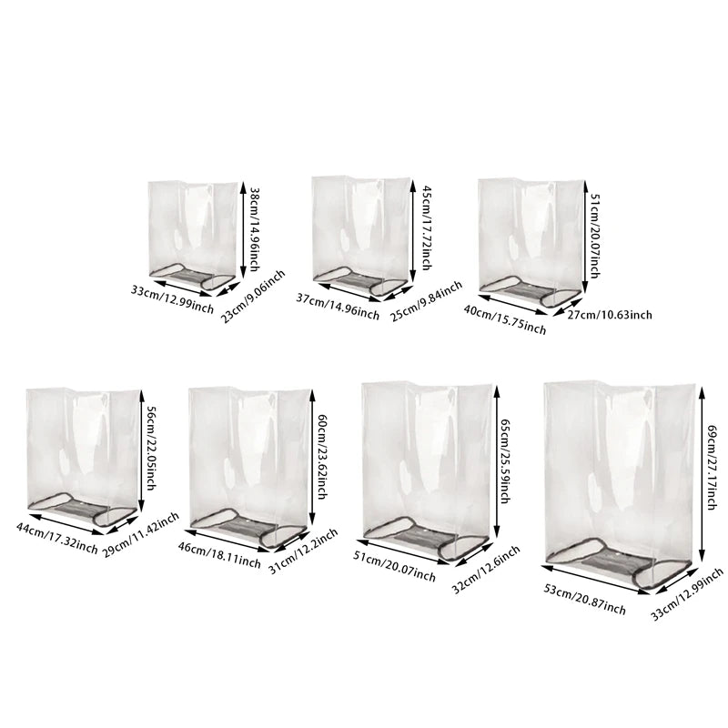 Transparent PVC Luggage Cover Waterproof Trolley Suitcase Dust Cover Dustproof Travel Accessories
