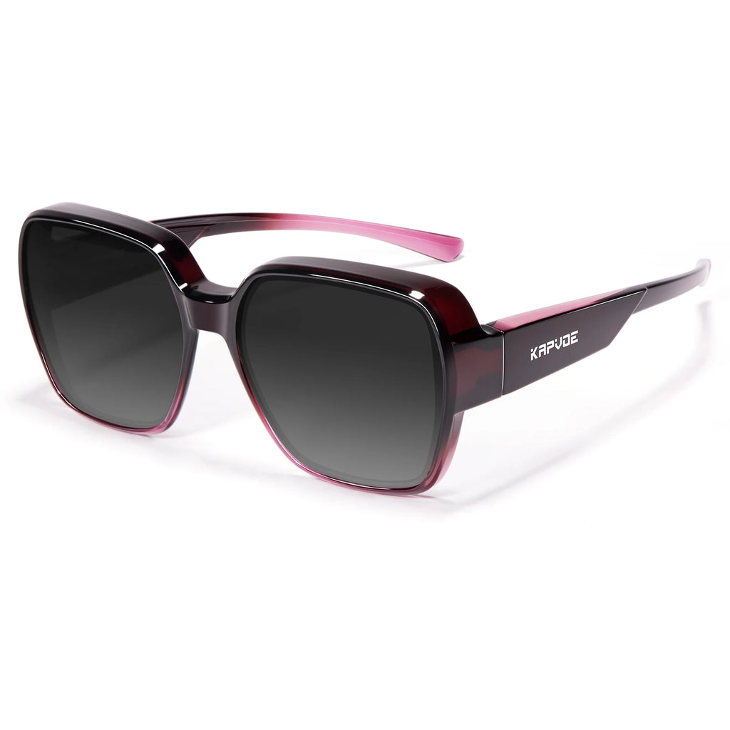 Kapvoe Fitover Sunglasses Polarized Oversized Driving Shades Square Over Sunglasses Men Cycling Glasses Fishing Bicycle Goggles