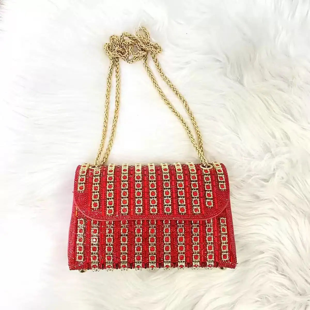 Colorful Rhinestone Bag Fashionable Large Capacity Oblique Span Shoulder Bag Crystal-Embellished Party Clutch Torebka Wieczorowa