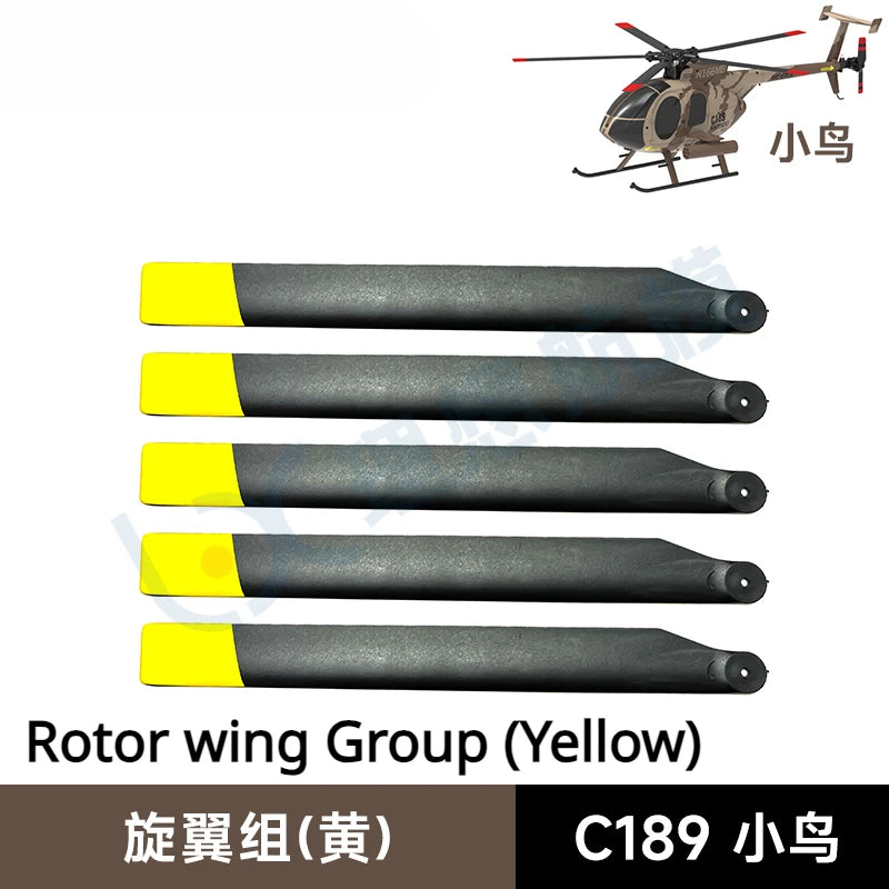 C189 MD500 RC Helicopter Simulation Original Parts Complete Rotor Cap Landing Gear Paddle Engine Room Cover Machine Shell