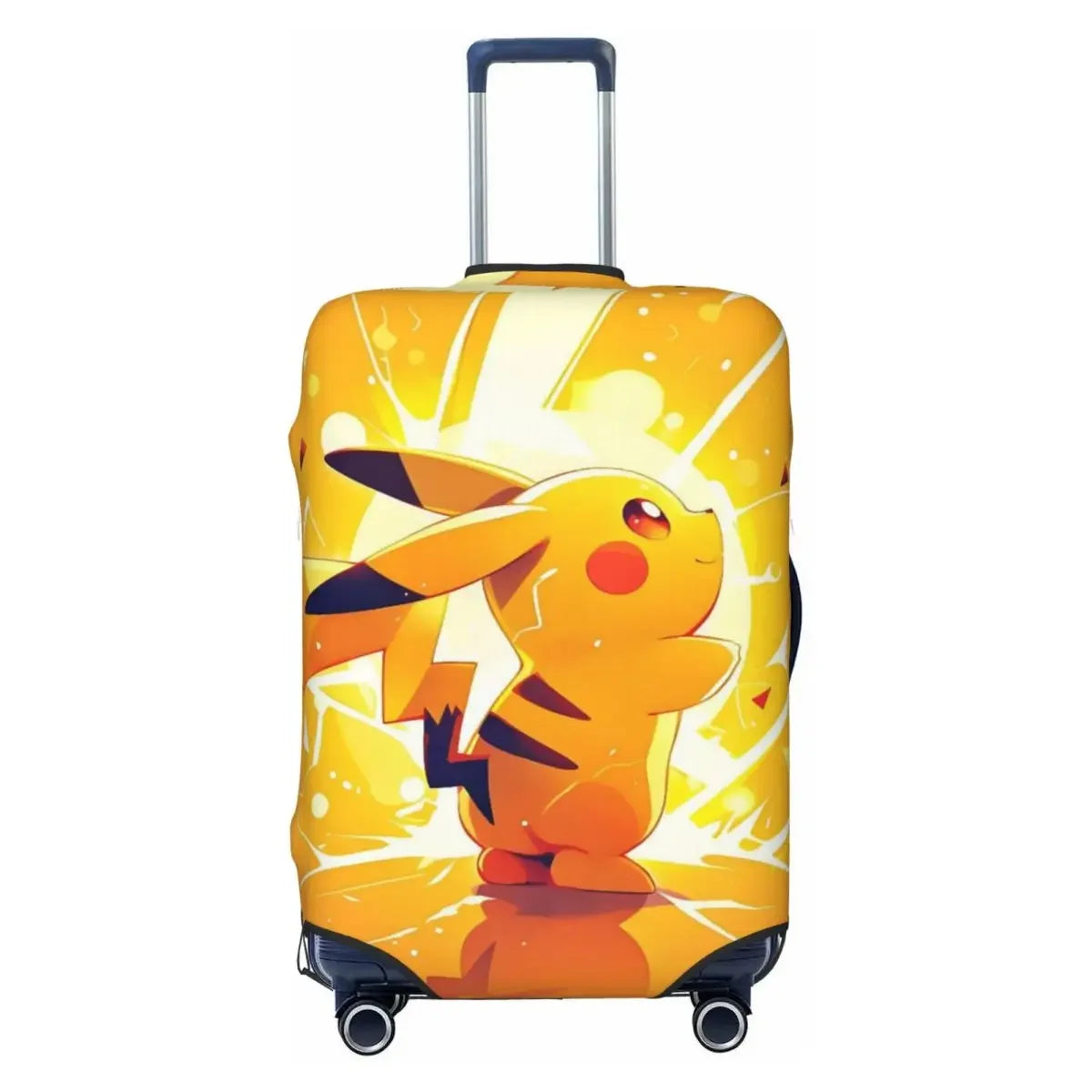 Fashion Travel Luggage Cover P-Pikachizer Design Elastic Fits 18-32 Inch Suitcases Anti-Scratch Dustproof Washable Protector