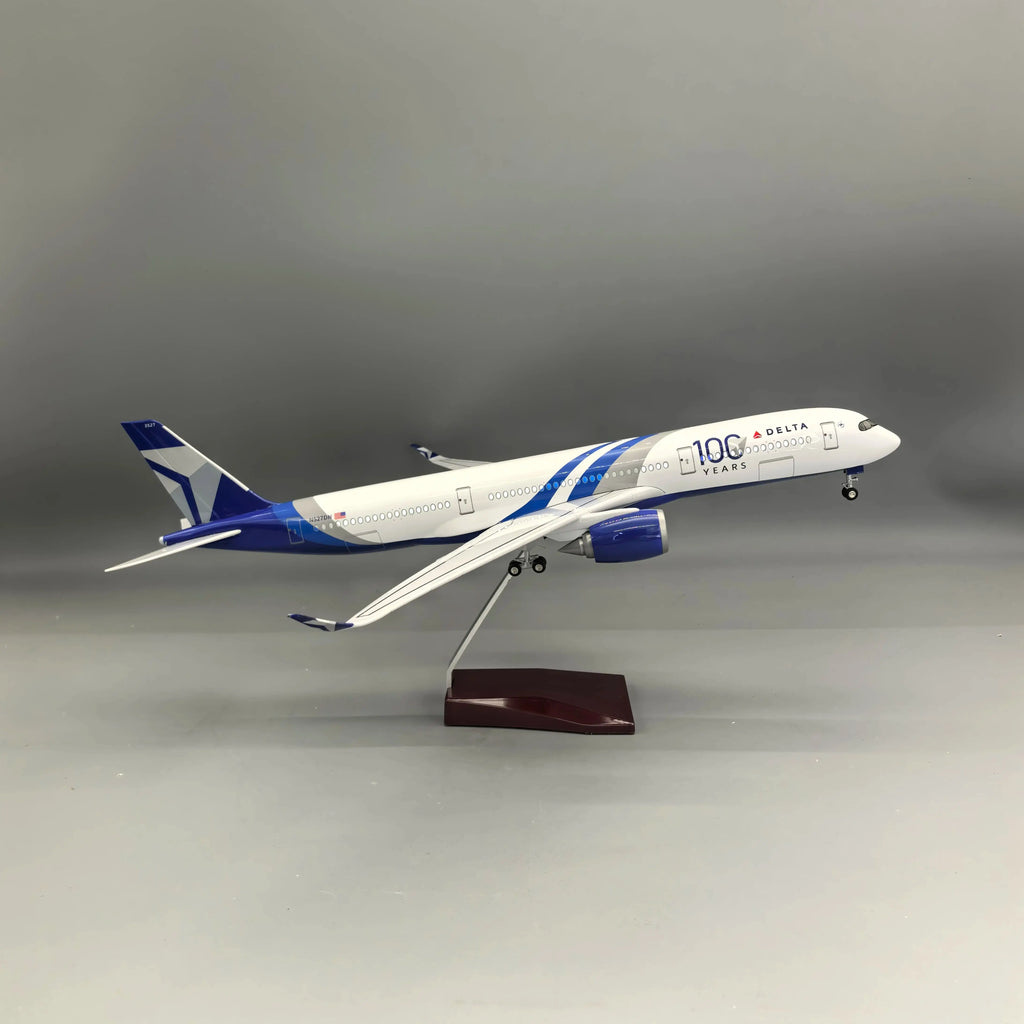 1/142 Sale Aircraft Delta A350 Airways Children Educational Toys Model With Wheels Assembled Resin Material Gift Ornament