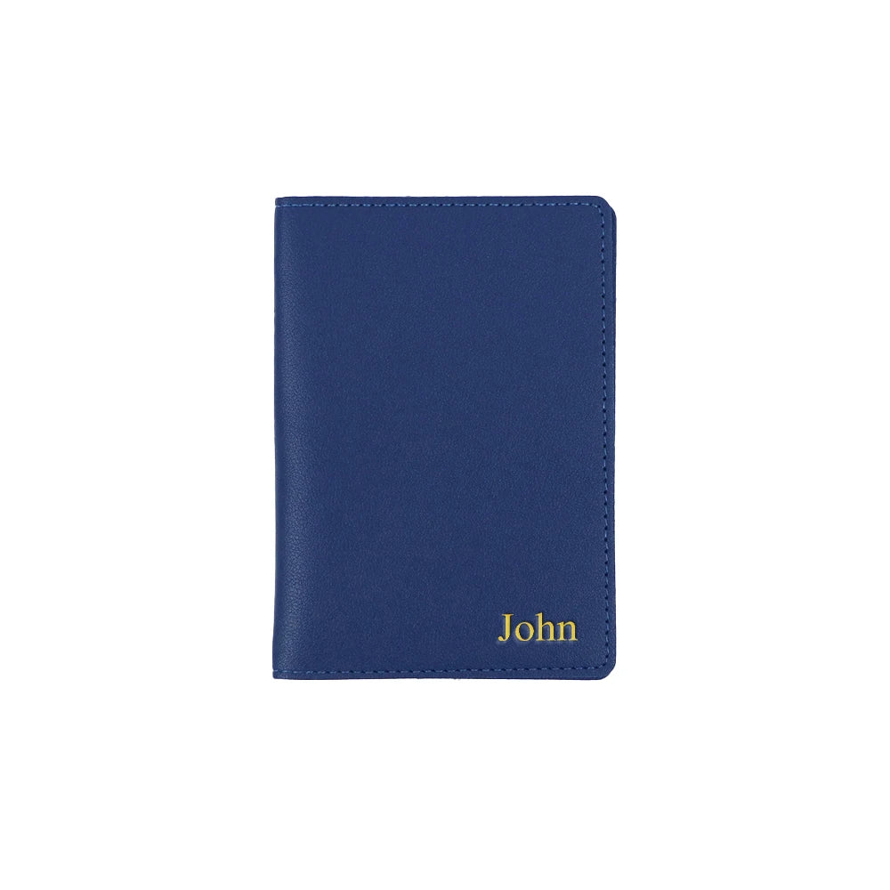 Customized Name PU Leather Passport Protection Case with Multiple Functions and Multiple Card Slots - Leather Passport Bag