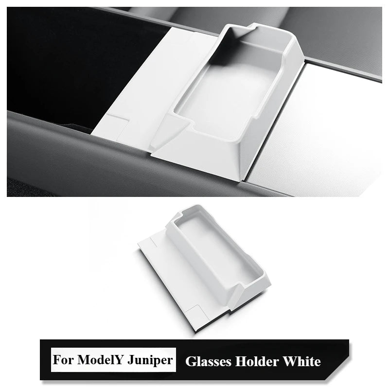 Silicone Glasses Holder For Tesla Model Y/YL Juniper ModelY Launch 2025 Central Control Armrest Box Sunglasses Storage Tray New