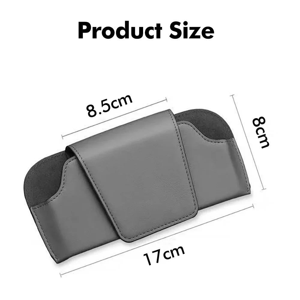Car Sun Visor Glasses Holder Premium Leather Sunglasses Case Clip Organizer Auto Eyeglasses Storage Box  Garage Hand Tools