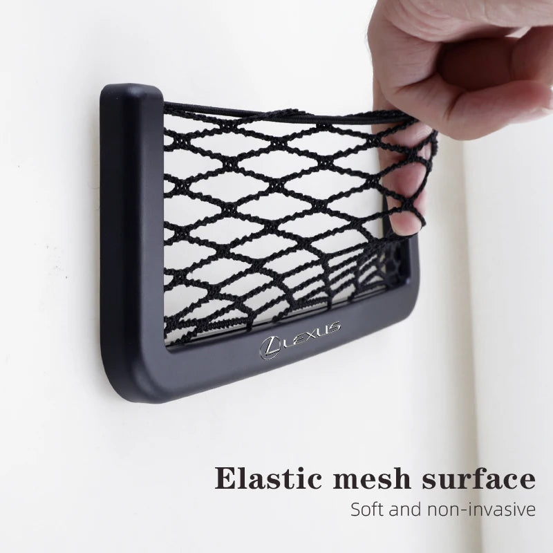 Car Seat Side Interior Back Sundries Pocket Mesh Storage Bag For Lexus RX330 IS250 Ct200h Fsport ES300h RX350 IS300h GS300 LS460