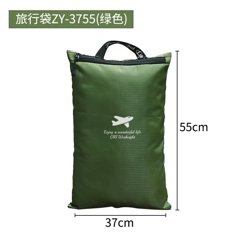 Roll Top Travel Storage Bags 420D Oxford Waterproof Stuff Sacks for Camping Hiking Gear Dirt Proof Packing Pouches Clear Green