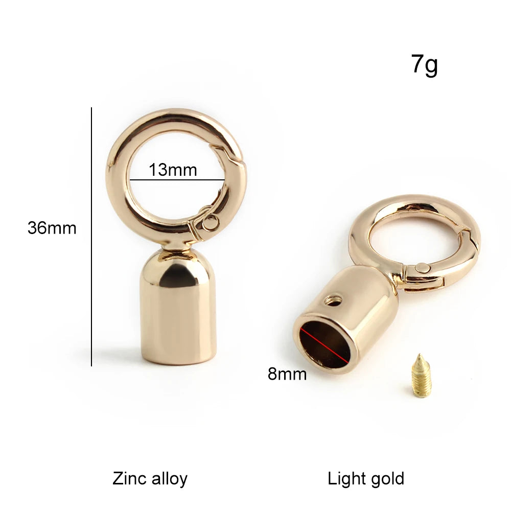 10/30/100PCS Metal Bag Straps Clasps Tassel Fringe Cap Buckle For Lether Rope Cord Lock Connector Hanger Shoulder Accessories