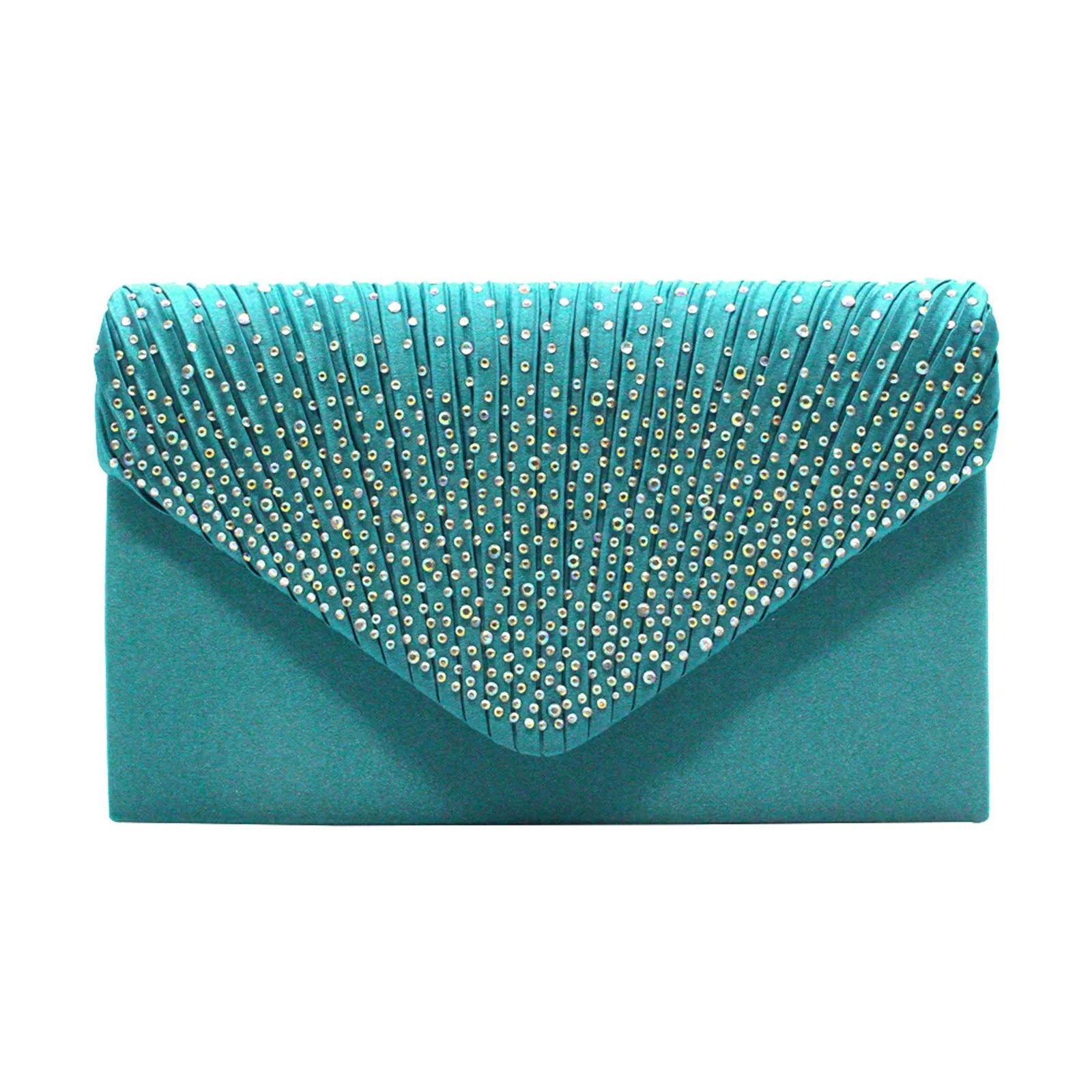 Women's Fashion Elegant Ribbon Diamond Clutch Evening Prom Handbag Light Luxury Single Room Bag For Party Wedding Nightclub