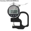 0.01/0.001mm Electronic Thickness Gauge Range 0-12.7mm LCD Screen Display Digital Thickness Tester High Precision Portable