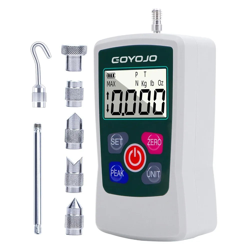 500N Digital Force Gauge High-Precision Push-Pull Meter for Tension & Compression Testing (N, Kg, Lb, Oz) for Material Testing