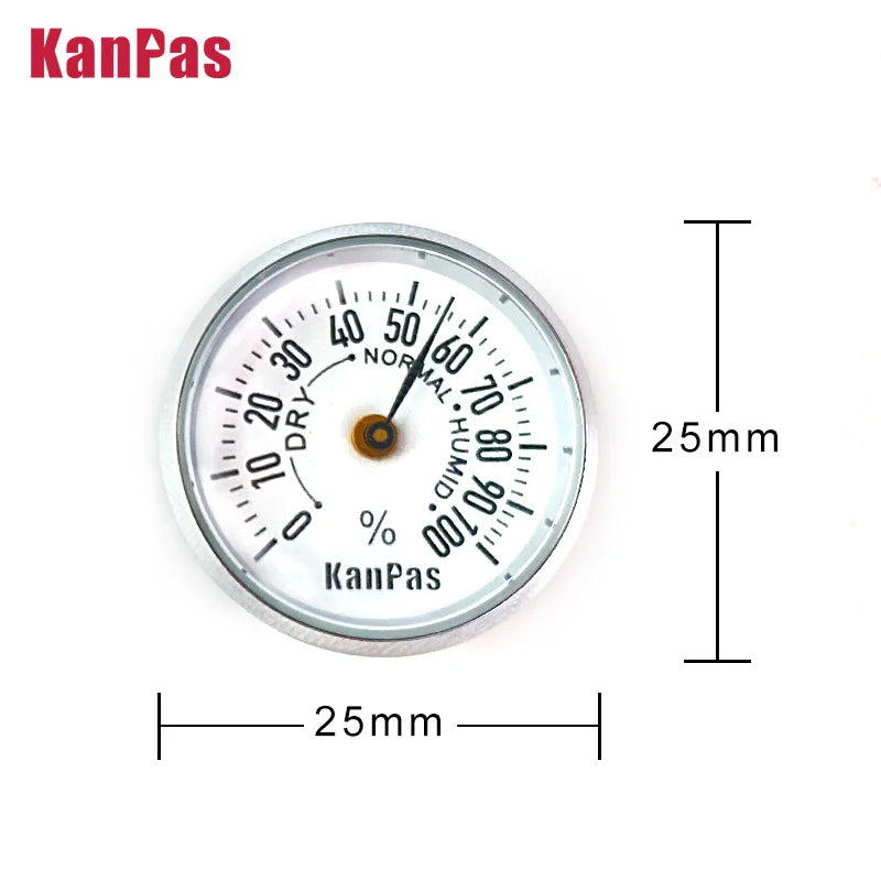 KANPAS Thermometer Hygrometer Mechanical Temperature Humidity Gauge Premium Metal Case No Battery for Car RV Home Outdoor Guitar