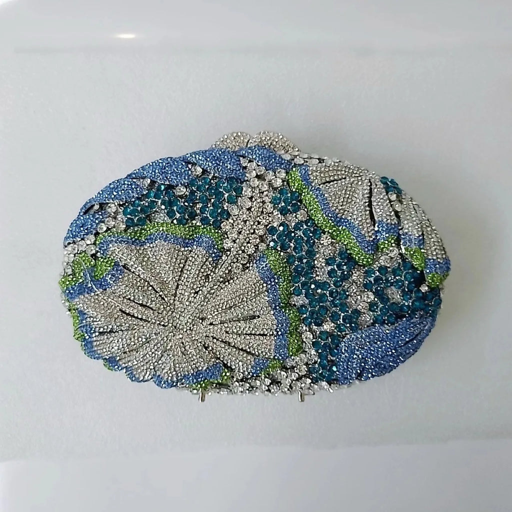 Sparkling Party Bags Luxury Banquet Wedding Engagement Full Diamond Crystal Bag Girl Birthday Photo Clutch Bag Rhinestone Purse