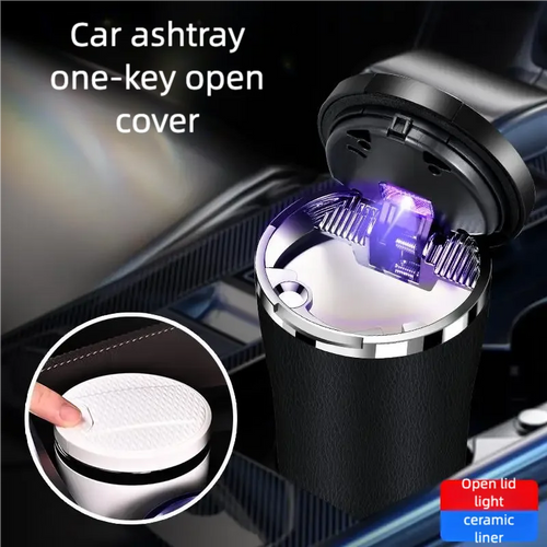 1 pcs Car-use Colorful Damping Ashtray  Universal LED Car ashtray Garbage collection