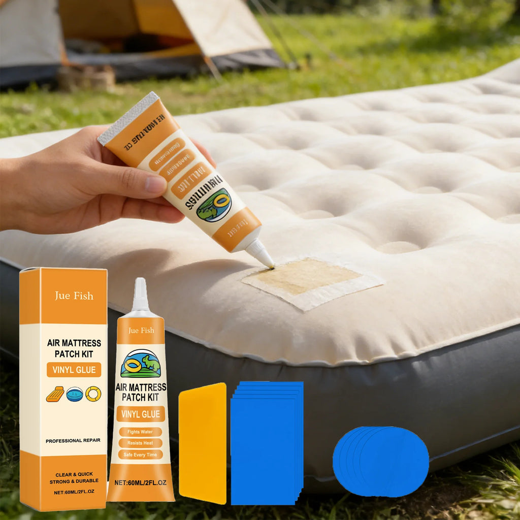 Inflatable Repair Kit Airbed Patch Glue Waterproof Sealant Pool Camping Bed Maintenance Strong Bond 60ml Vinyl Adhesive Seal Kit