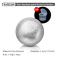 Tiartisan 40mm Titanium Ice Ball Reusable Quick Freeze Ice Cubes Outdoor Camping Portable Wine Whiskey Round Chilling Stones