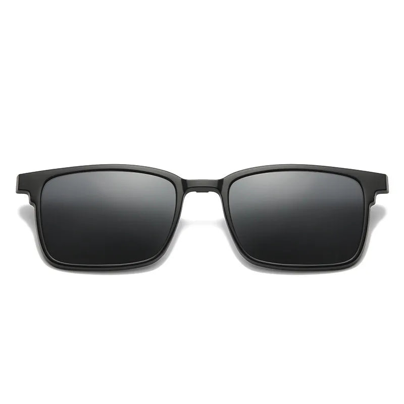 TR90 Polarized Anti Light Glasses Women Men 6 in 1 Sets Magnet Sunshade Clip On Eyeglasses UV400 High Quality Anti-Glare