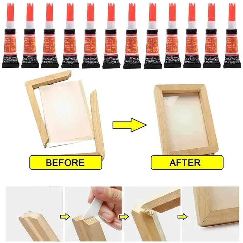 100x Liquid Super Glue Wood Rubber Metal Glass Cyanoacrylate Adhesive Stationery Store Nail Gel 502 Instant Strong Bond Leather