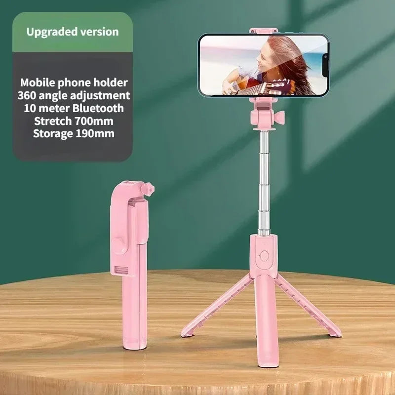 Selfie Stick with Light Wireless Tripod Stand Bluetooth Remote Extendable for iPhone Android Phone Live Streaming Vlog
