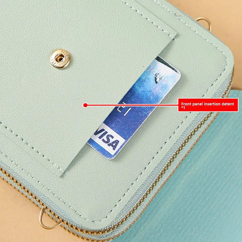 High Quality PU leather Crossbody Bags RFID Anti Theft Purse Bag Touch Screen Phone Bag Women Travel Smartphone Handbag