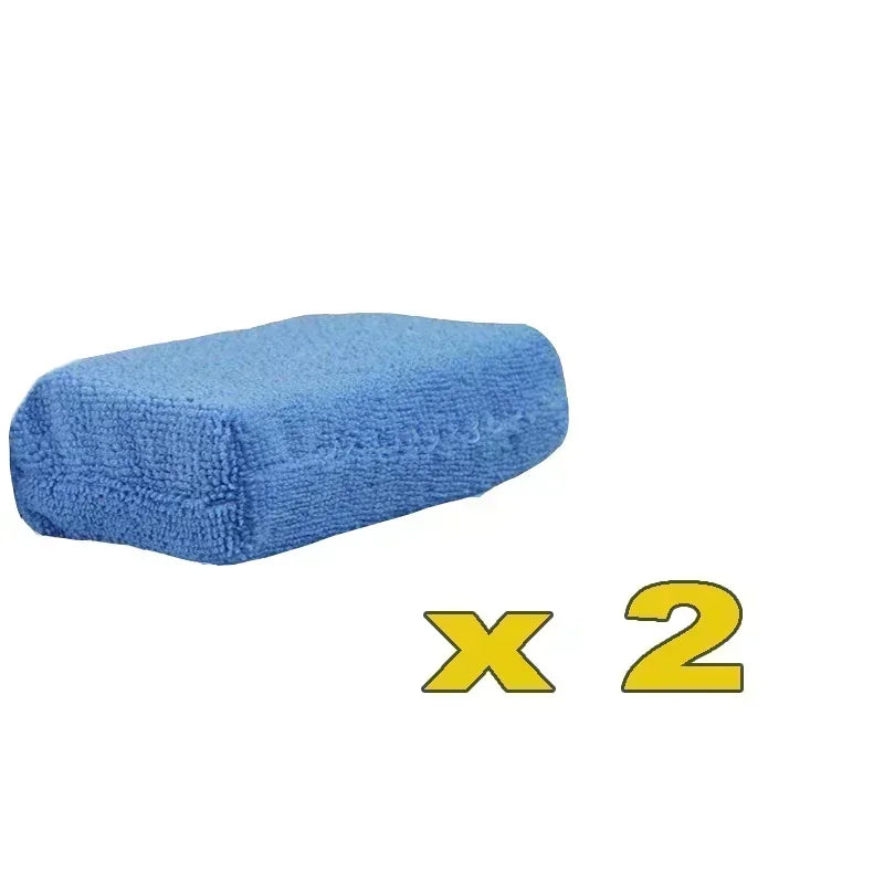 2/10pcs Microfiber Applicator Pads, Car Wash Sponge, Premium Microfiber Sponge and Cleaning Pads, Perfect for Effortless Wax